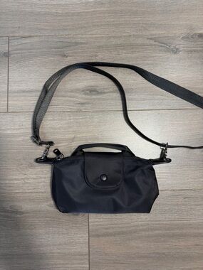 Black Crossbody Shoulder Bag with Snap Flap- NEW purse